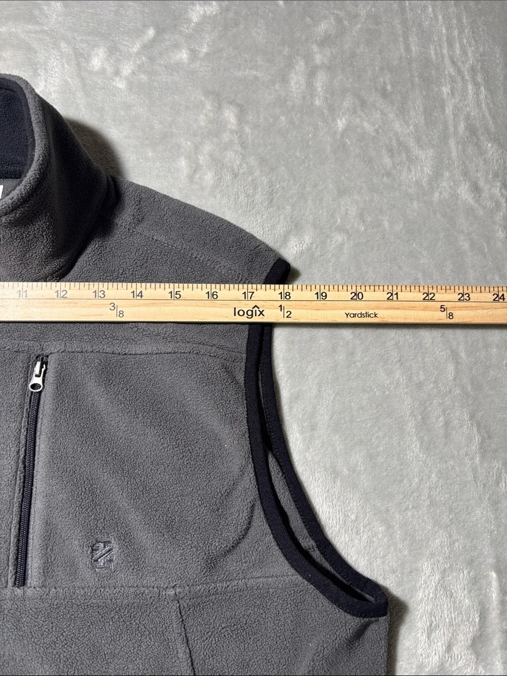 IZOD PerformX Men’s Medium Gray Fleece Full Zip Vest Outdoor Casual